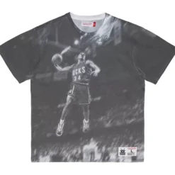 Mitchell & Ness T-Shirts & Tops-Above The Rim Sublimated Ss Tee Milwaukee Bucks Ray Allen