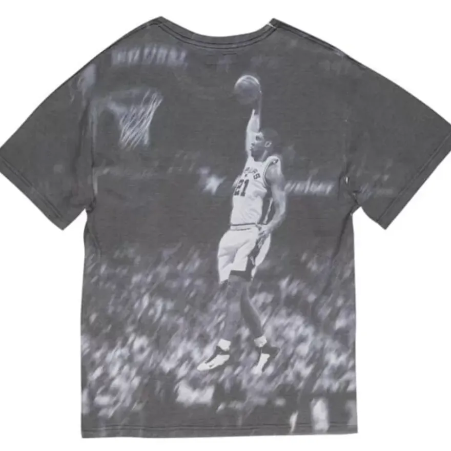 Mitchell & Ness T-Shirts & Tops-Above The Rim Sublimated Ss Tee San Antonio Spurs Tim Duncan