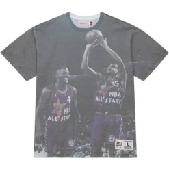 Mitchell & Ness T-Shirts & Tops-Above The Rim Sublimated S/S Tee Detroit Pistons 1995