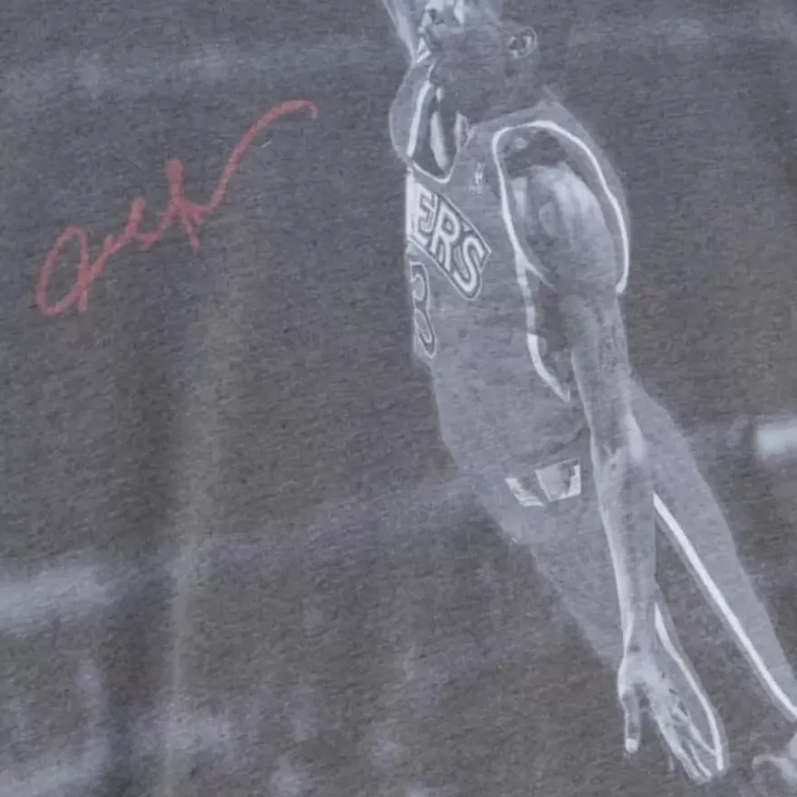 Mitchell & Ness T-Shirts & Tops-Above The Rim Sublimated Ss Tee Philadelphia 76Ers Allen Iverson