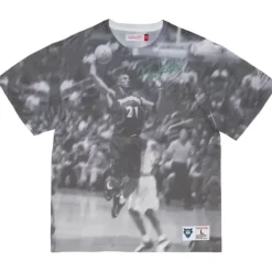 Mitchell & Ness T-Shirts & Tops-Above The Rim Sublimated Ss Tee Minnesota Timberwolves Kevin Garnett