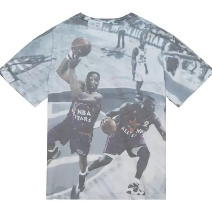 Mitchell & Ness T-Shirts & Tops-Above The Rim Sublimated S/S Tee Charlotte Hornets
