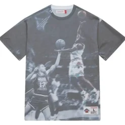 Mitchell & Ness T-Shirts & Tops-Above The Rim Sublimated S/S Tee Golden State Warriors