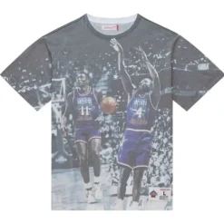 Mitchell & Ness T-Shirts & Tops-Above The Rim Sublimated S/S Tee Detroit Pistons