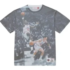 Mitchell & Ness T-Shirts & Tops-Above The Rim Sublimated S/S Tee Utah Jazz