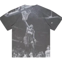 Mitchell & Ness T-Shirts & Tops-Above The Rim Sublimated Ss Tee Houston Rockets Clyde Drexler