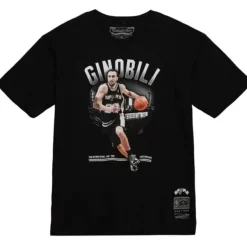Mitchell & Ness T-Shirts & Tops-Achievement Tee San Antonio Spurs Manu Ginobili