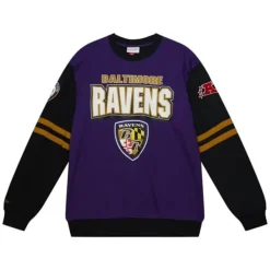 Mitchell & Ness T-Shirts & Tops-All Over Crew 2.0 Baltimore Ravens