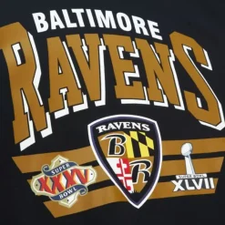 Mitchell & Ness Hoodies & Sweatshirts-All Over Crew 3.0 Baltimore Ravens