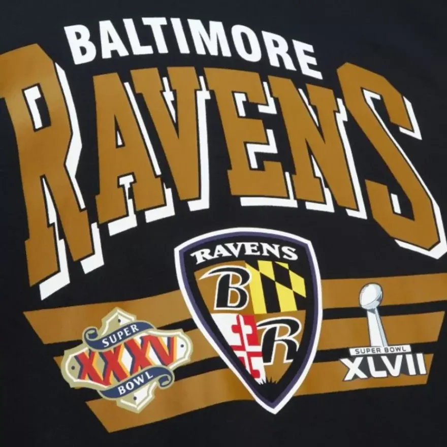 Mitchell & Ness Hoodies & Sweatshirts-All Over Crew 3.0 Baltimore Ravens