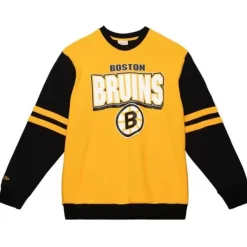 Mitchell & Ness Hoodies & Sweatshirts-All Over Crew 2.0 Boston Bruins
