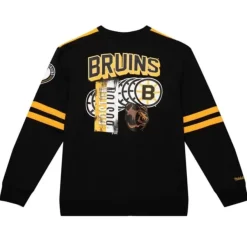 Mitchell & Ness Hoodies & Sweatshirts-All Over Crew 2.0 Boston Bruins