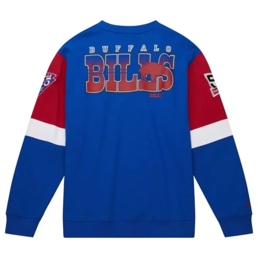 Mitchell & Ness Hoodies & Sweatshirts-All Over Crew 3.0 Buffalo Bills