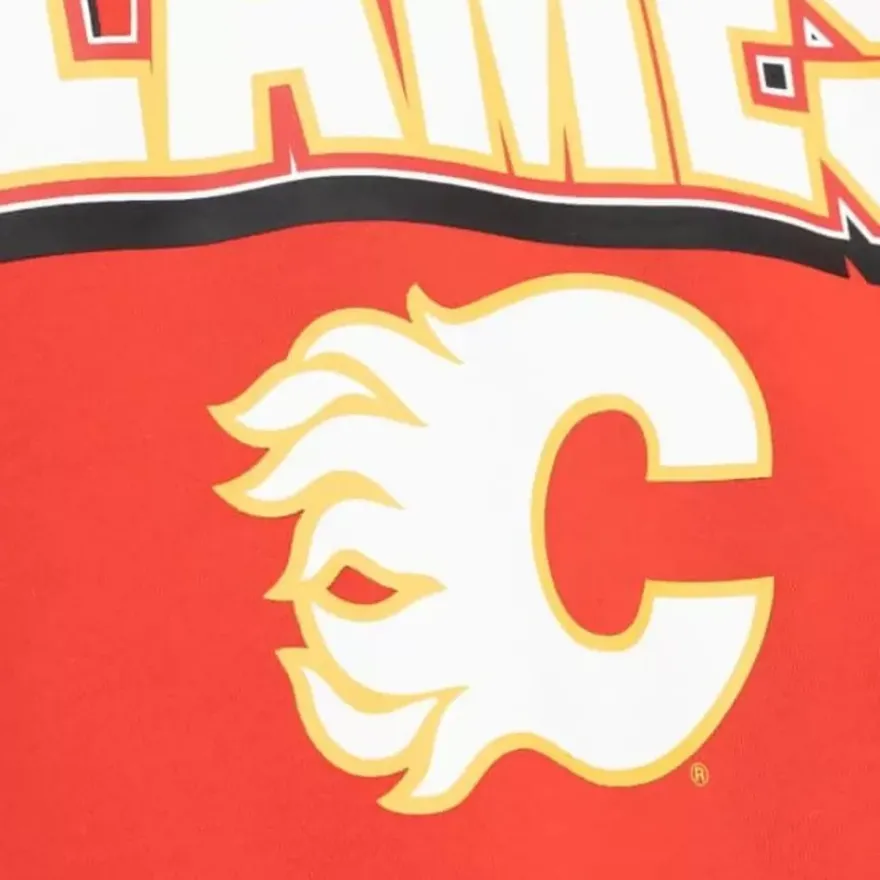 Mitchell & Ness Hoodies & Sweatshirts-All Over Crew 2.0 Calgary Flames