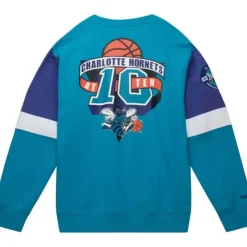 Mitchell & Ness Hoodies & Sweatshirts-All Over Crew 3.0 Charlotte Hornets