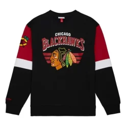 Mitchell & Ness Hoodies & Sweatshirts-All Over Crew 3.0 Chicago Blackhawks