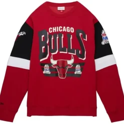 Mitchell & Ness Hoodies & Sweatshirts-All Over Crew 3.0 Chicago Bulls