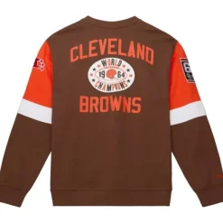 Mitchell & Ness Hoodies & Sweatshirts-All Over Crew 3.0 Cleveland Browns