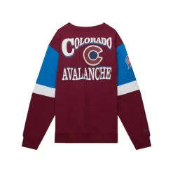 Mitchell & Ness Hoodies & Sweatshirts-All Over Crew 3.0 Colorado Avalanche