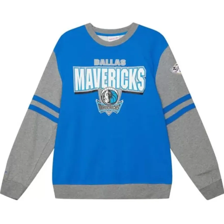 Mitchell & Ness Hoodies & Sweatshirts-All Over Crew 2.0 Dallas Mavericks