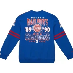 Mitchell & Ness T-Shirts & Tops-All Over Crew 2.0 Detroit Pistons
