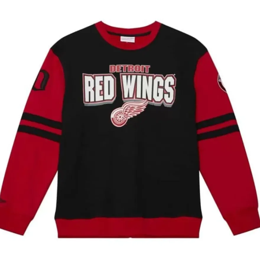 Mitchell & Ness Hoodies & Sweatshirts-All Over Crew 2.0 Detroit Red Wings