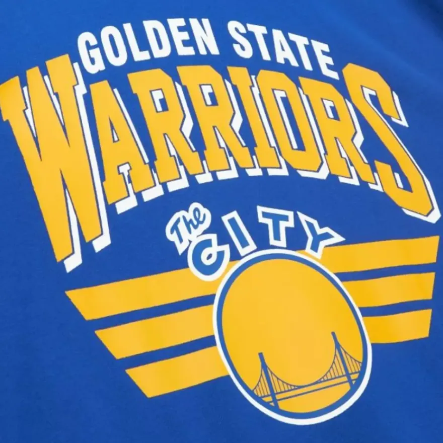Mitchell & Ness Hoodies & Sweatshirts-All Over Crew 3.0 Golden State Warriors