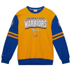 Mitchell & Ness T-Shirts & Tops-All Over Crew 2.0 Golden State Warriors