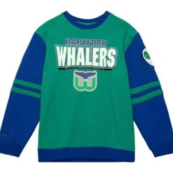 Mitchell & Ness Hoodies & Sweatshirts-All Over Crew 2.0 Hartford Whalers