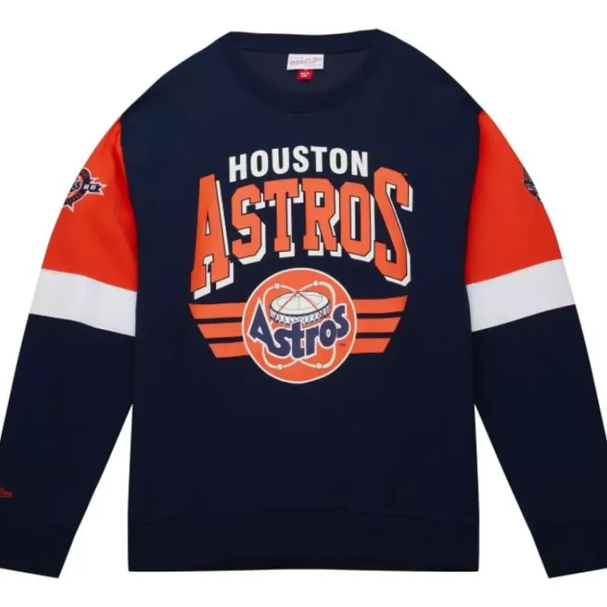 Mitchell & Ness Hoodies & Sweatshirts-All Over Crew 3.0 Houston Astros