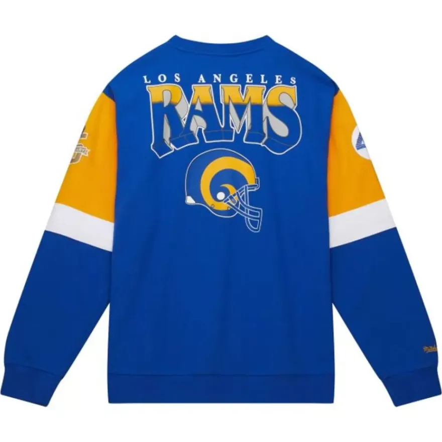 Mitchell & Ness Hoodies & Sweatshirts-All Over Crew 3.0 Los Angeles Rams