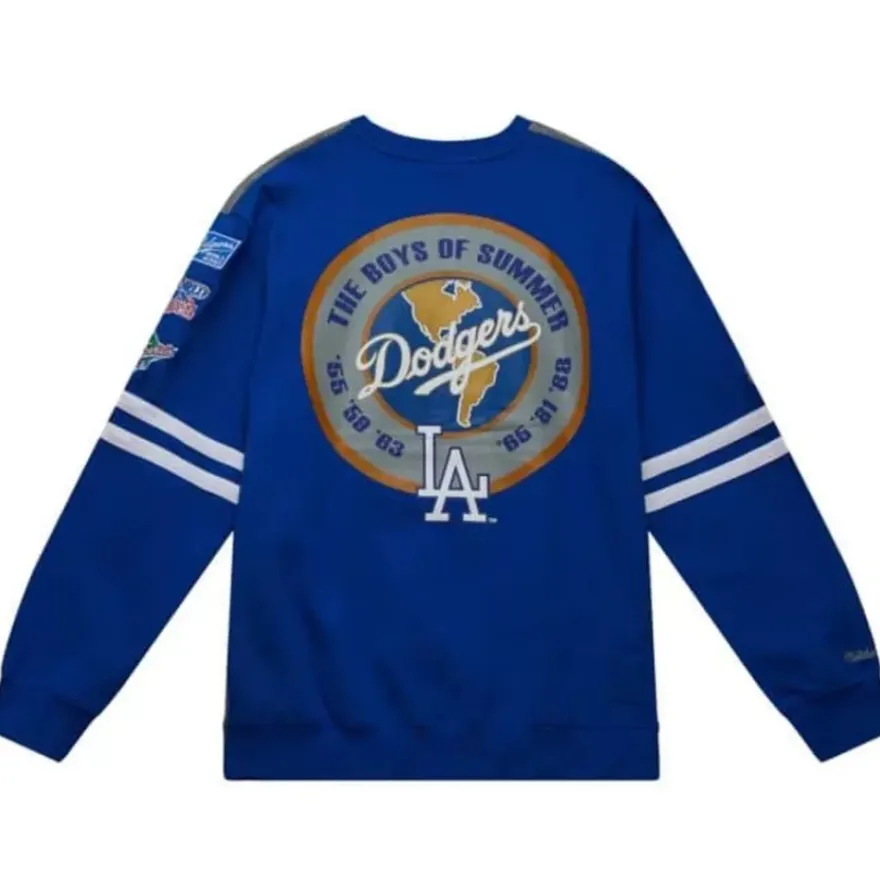 Mitchell & Ness T-Shirts & Tops-All Over Crew 2.0 Los Angeles Dodgers