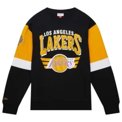 Mitchell & Ness Hoodies & Sweatshirts-All Over Crew 3.0 Los Angeles Lakers