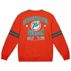 Mitchell & Ness T-Shirts & Tops-All Over Crew 2.0 Miami Dolphins