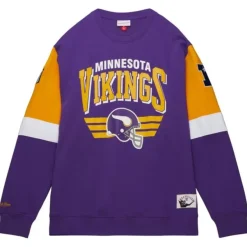 Mitchell & Ness Hoodies & Sweatshirts-All Over Crew 3.0 Minnesota Vikings