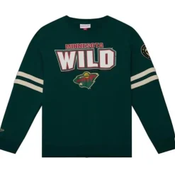 Mitchell & Ness Hoodies & Sweatshirts-All Over Crew 2.0 Minnesota Wild