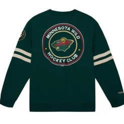 Mitchell & Ness Hoodies & Sweatshirts-All Over Crew 2.0 Minnesota Wild