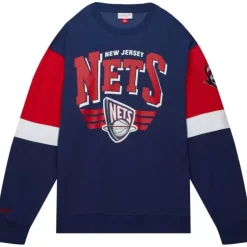 Mitchell & Ness Hoodies & Sweatshirts-All Over Crew 3.0 New Jersey Nets
