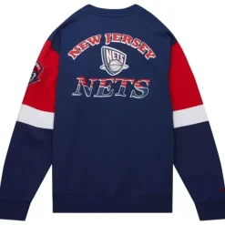 Mitchell & Ness Hoodies & Sweatshirts-All Over Crew 3.0 New Jersey Nets