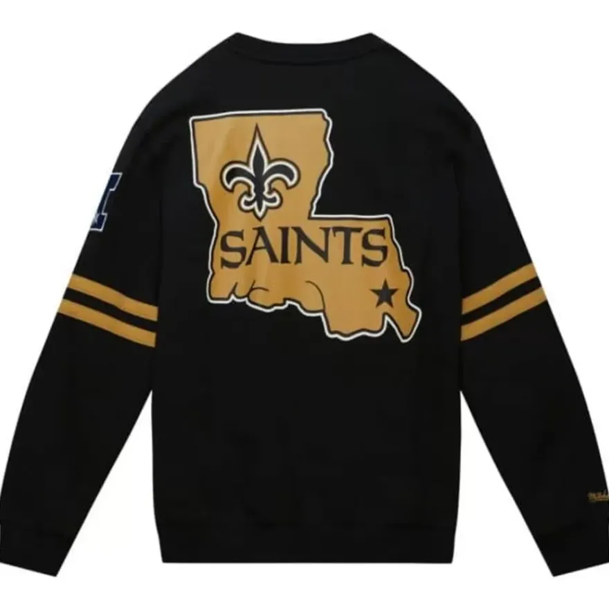 Mitchell & Ness T-Shirts & Tops-All Over Crew 2.0 New Orleans Saints