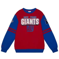 Mitchell & Ness T-Shirts & Tops-All Over Crew 2.0 New York Giants