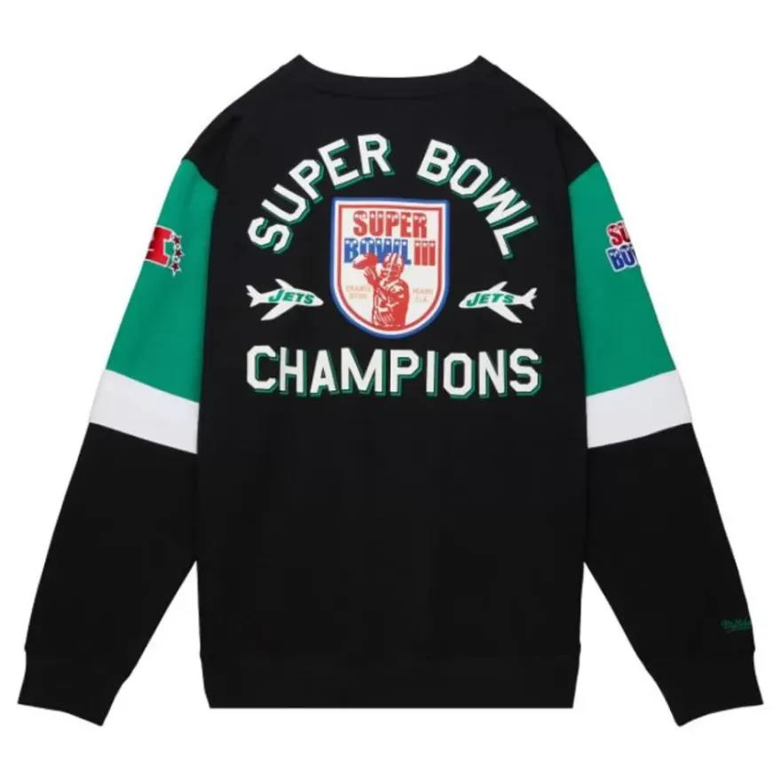 Mitchell & Ness Hoodies & Sweatshirts-All Over Crew 3.0 New York Jets