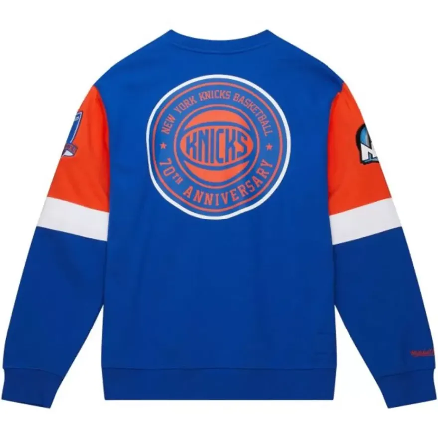 Mitchell & Ness Hoodies & Sweatshirts-All Over Crew 3.0 New York Knicks