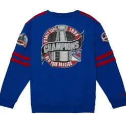 Mitchell & Ness Hoodies & Sweatshirts-All Over Crew 2.0 New York Rangers