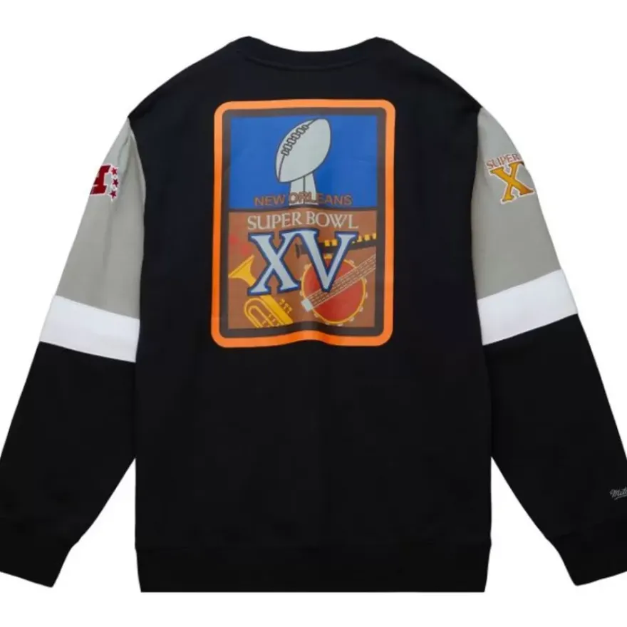 Mitchell & Ness Hoodies & Sweatshirts-All Over Crew 3.0 Oakland Raiders