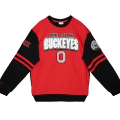 Mitchell & Ness Hoodies & Sweatshirts-All Over Crew 2.0 Ohio State