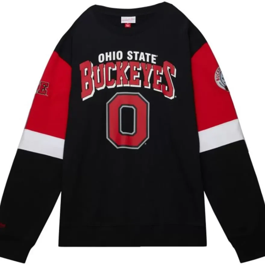 Mitchell & Ness Hoodies & Sweatshirts-All Over Crew 3.0 Ohio State