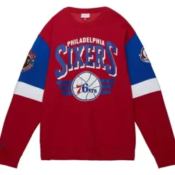 Mitchell & Ness Hoodies & Sweatshirts-All Over Crew 3.0 Philadelphia 76Ers