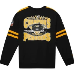 Mitchell & Ness Hoodies & Sweatshirts-All Over Crew 2.0 Pittsburgh Penguins