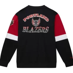 Mitchell & Ness Hoodies & Sweatshirts-All Over Crew 3.0 Portland Trail Blazers
